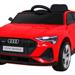 Audi E-Tron Sportback dla dzieci Czerwony + Pilot + Napęd 4x4 + Wolny Start + Radio MP3 + LED