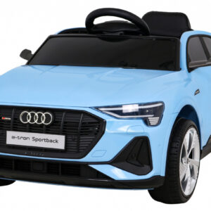 Audi E-Tron Sportback dla dzieci Niebieski + Pilot + Napęd 4x4 + Wolny Start + Radio MP3 + LED