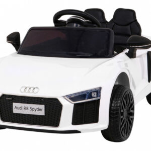 Audi R8 na akumulator dla dzieci Biały + Pilot + EVA + Wolny Start + MP3 LED