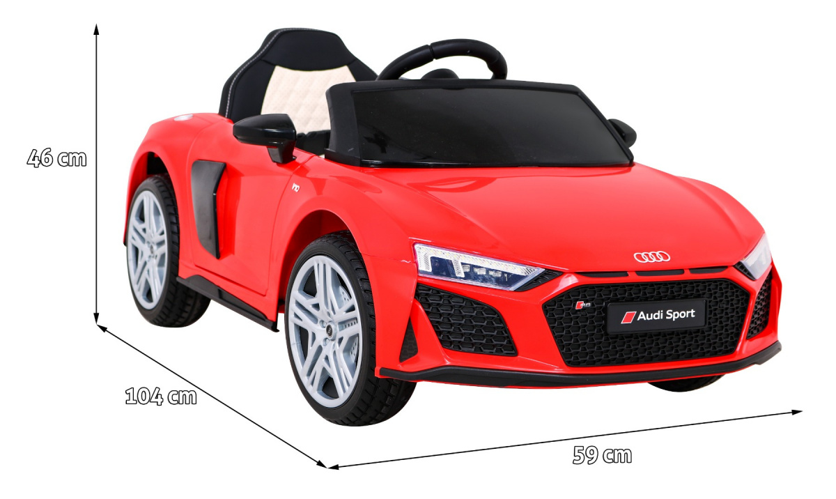Audi R8 LIFT Samochodzik na akumulator Czerwony