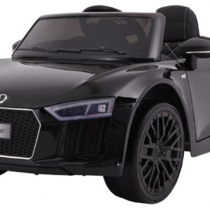 Audi R8 Spyder na akumulator Czarny + Pilot + EVA + Wolny Start + Radio MP3 + LED
