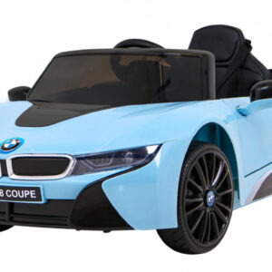 BMW I8 Lift Auto na akumulator Niebieski + Pilot + Wolny Start + 3-pkt pasy + MP3 USB + LED