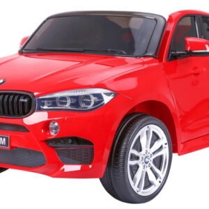 BMW X6M XXL dla 2 dzieci Czerwony SUV + Pilot + Ekoskóra