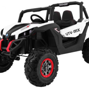 Buggy SuperStar dla dzieci Biały + MP4 + Napęd 4x4 + Pilot + Bagażnik + LED + Blokada drzwi
