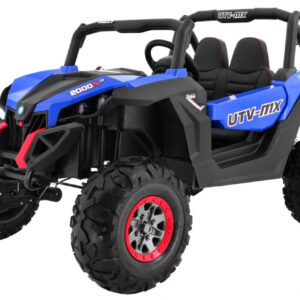 Buggy SuperStar dla dzieci Niebieski + MP4 + Napęd 4x4 + Pilot + Bagażnik + LED + Blokada drzwi