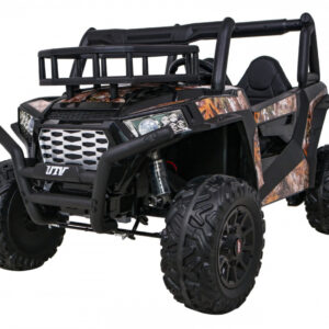 Buggy UTV Terenówka dla dzieci Czarny + Pilot + Bagażnik + Wolny Start + EVA + MP3 LED