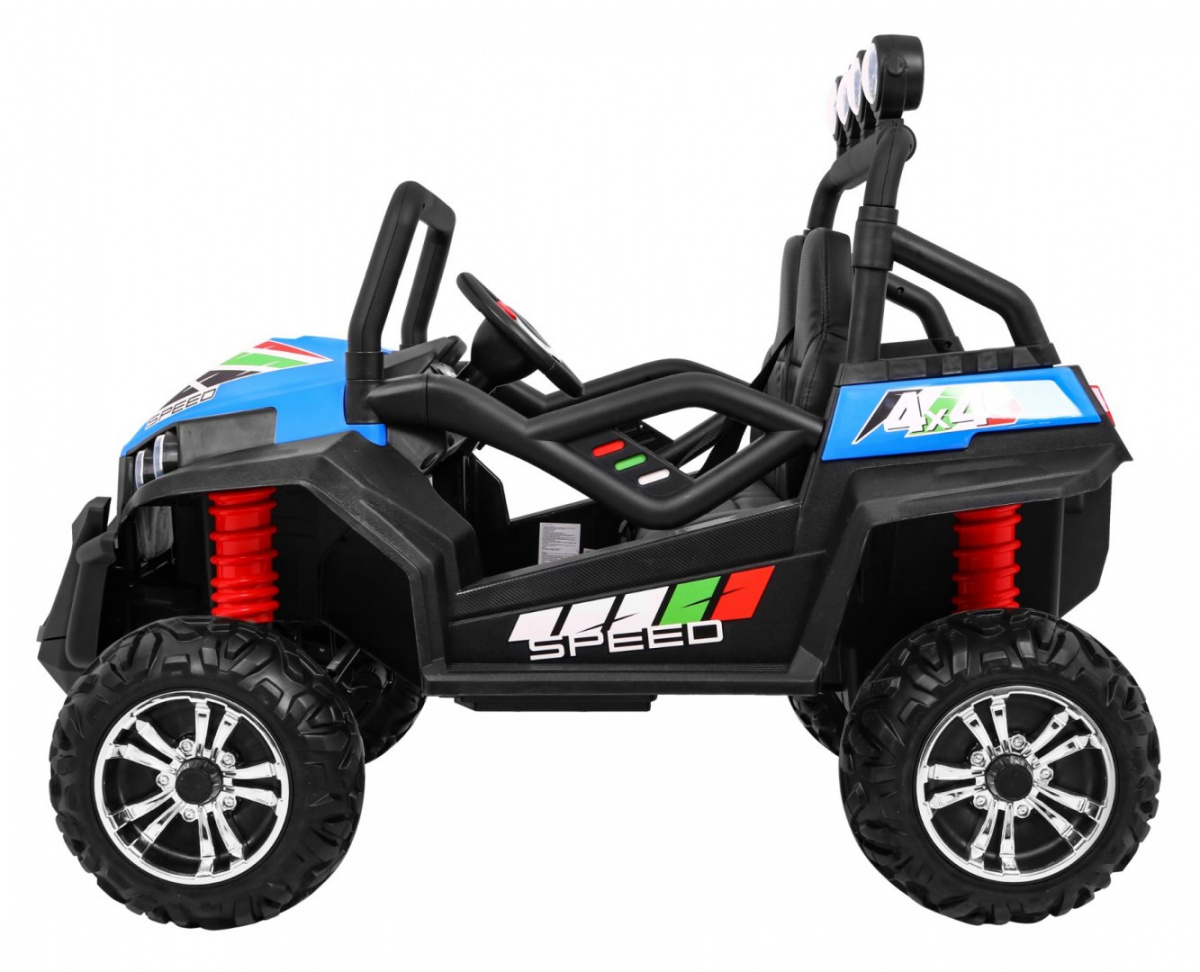 Terenowe Grand Buggy Lift dla dzieci Niebieski + Napęd 4x4 + Pilot + Bagażnik + Radio MP3 + LED