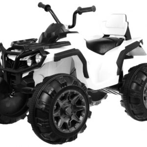 Quad ATV na akumulator dla dzieci Biały + Koła EVA + Radio MP3 + LED + Wolny Start