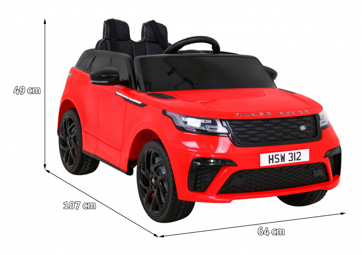 Range Rover Velar na akumulator Czerwony SUV + Pilot