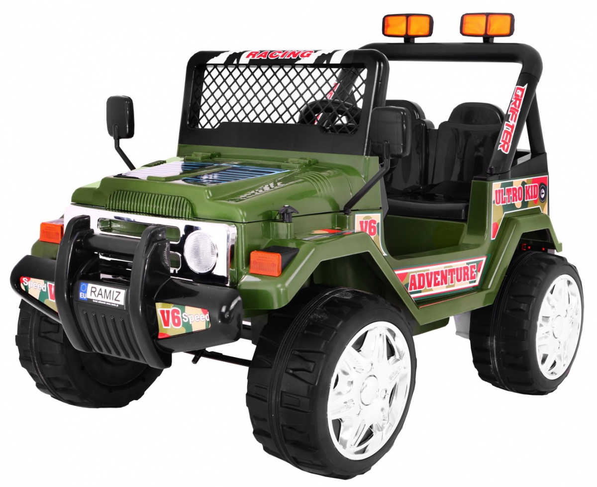Terenowy Raptor Drifter na akumulator dla dzieci Zielony + Pilot