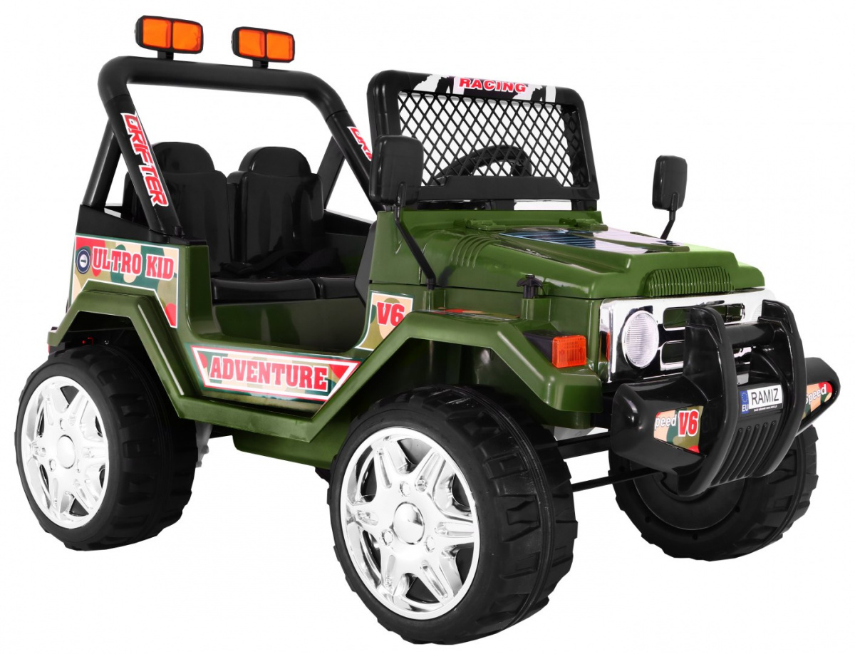 Terenowy Raptor Drifter na akumulator dla dzieci Zielony + Pilot