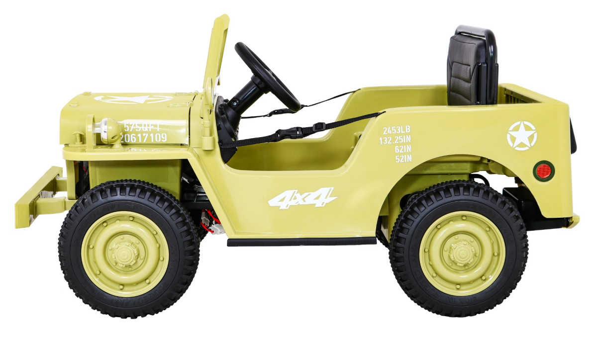 Autko Wojskowe Retro dla dzieci Beżowy + Napęd 4x4