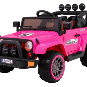 Auto Terenowe Full Time 4WD dla dzieci Różowy + Napęd 4x4 + Pilot + Audio LED + Schowek