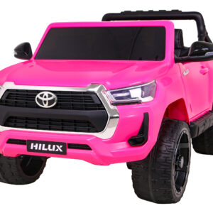 Toyota Hilux na akumulator dla dzieci, Różowy Pickup + Napęd 4x4 + Pilot