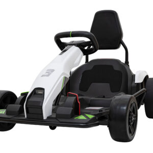 Gokart Fast 3 Drift na akumulator dla dzieci Biały + Funkcja driftu + Silniki 2x150W + Radio LED + Pasy