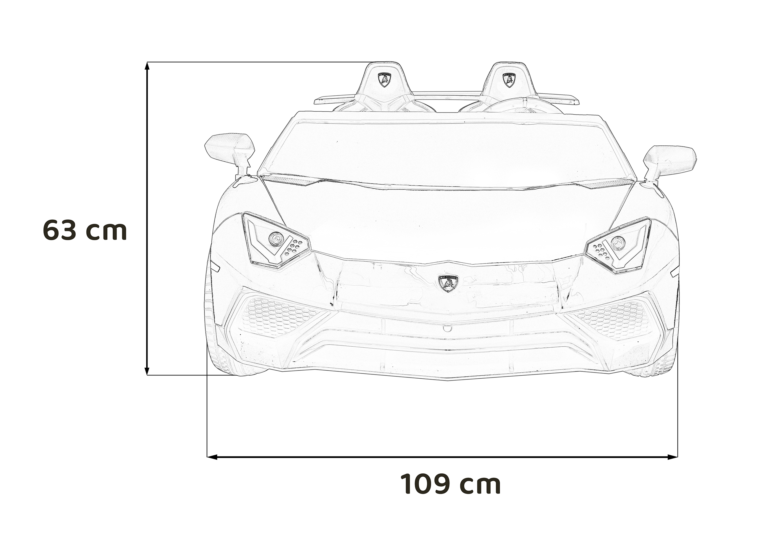 Auto Lamborghini Aventador SV na akumulator dla 2 dzieci Biały
