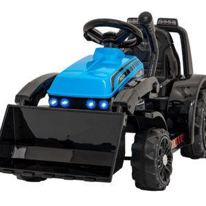 Traktor Spychacz G320 dla najmłodszych dzieci Niebieski + Ruchoma łyżka + Melodie + Klakson + Światła LED