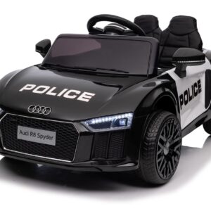 Audi R8 Policja na akumulator dla dzieci + Pilot + EVA + Wolny Start + MP3 LED