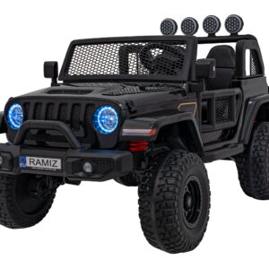 Auto terenowe OFF-ROAD 3.0 dla dzieci Czarny + Pilot + Wolny Start + Pasy + Audio LED