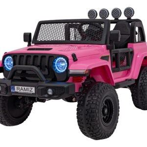 Auto terenowe OFF-ROAD 3.0 dla dzieci Różowy + Pilot + Wolny Start + Pasy + Audio LED