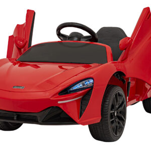 McLaren Artura na akumulator dla dzieci Czerwony + Napęd 4x4 + Pilot + Wolny Start + EVA + Audio LED