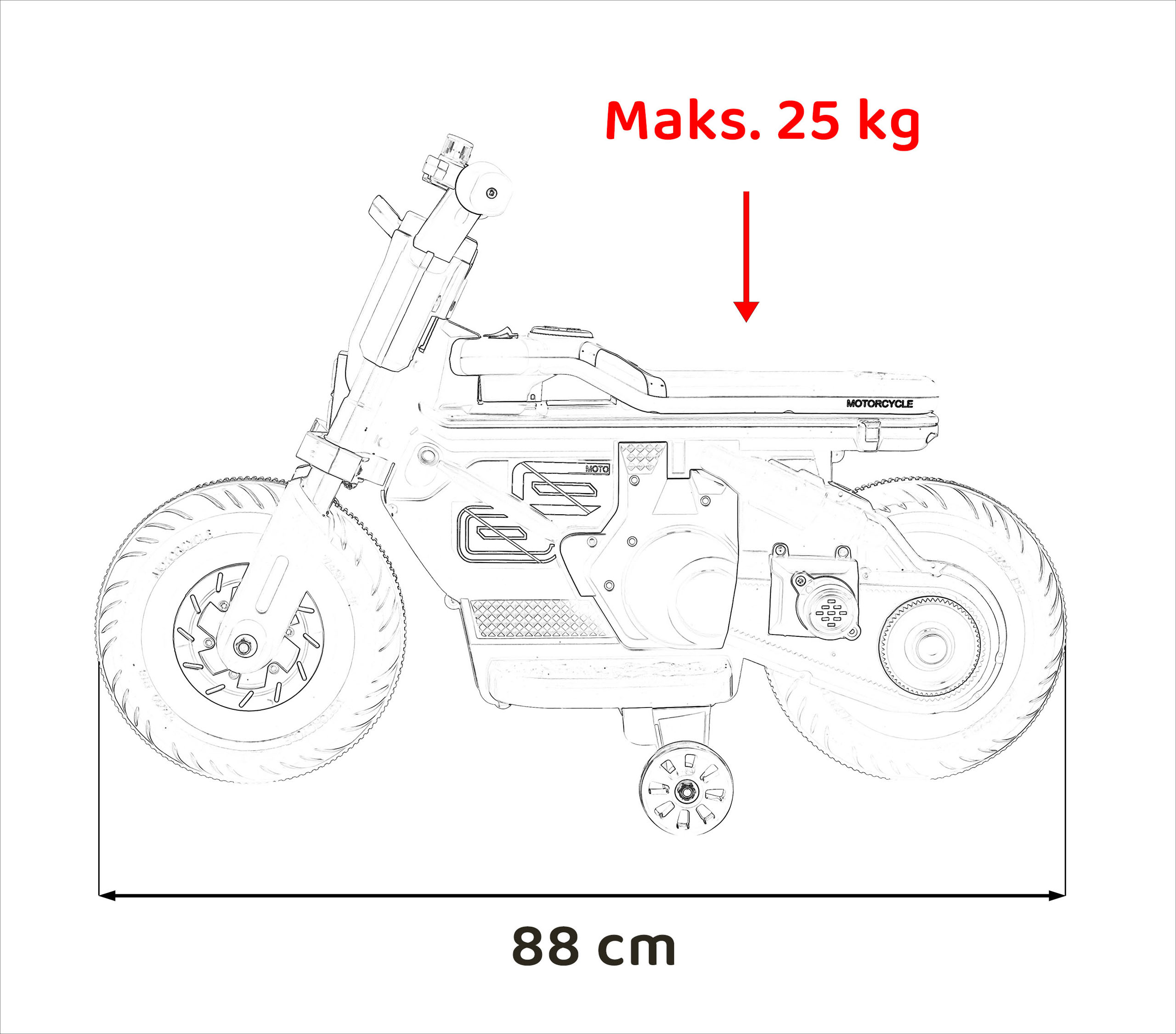 Pojazd Motorek Future 88 Biały