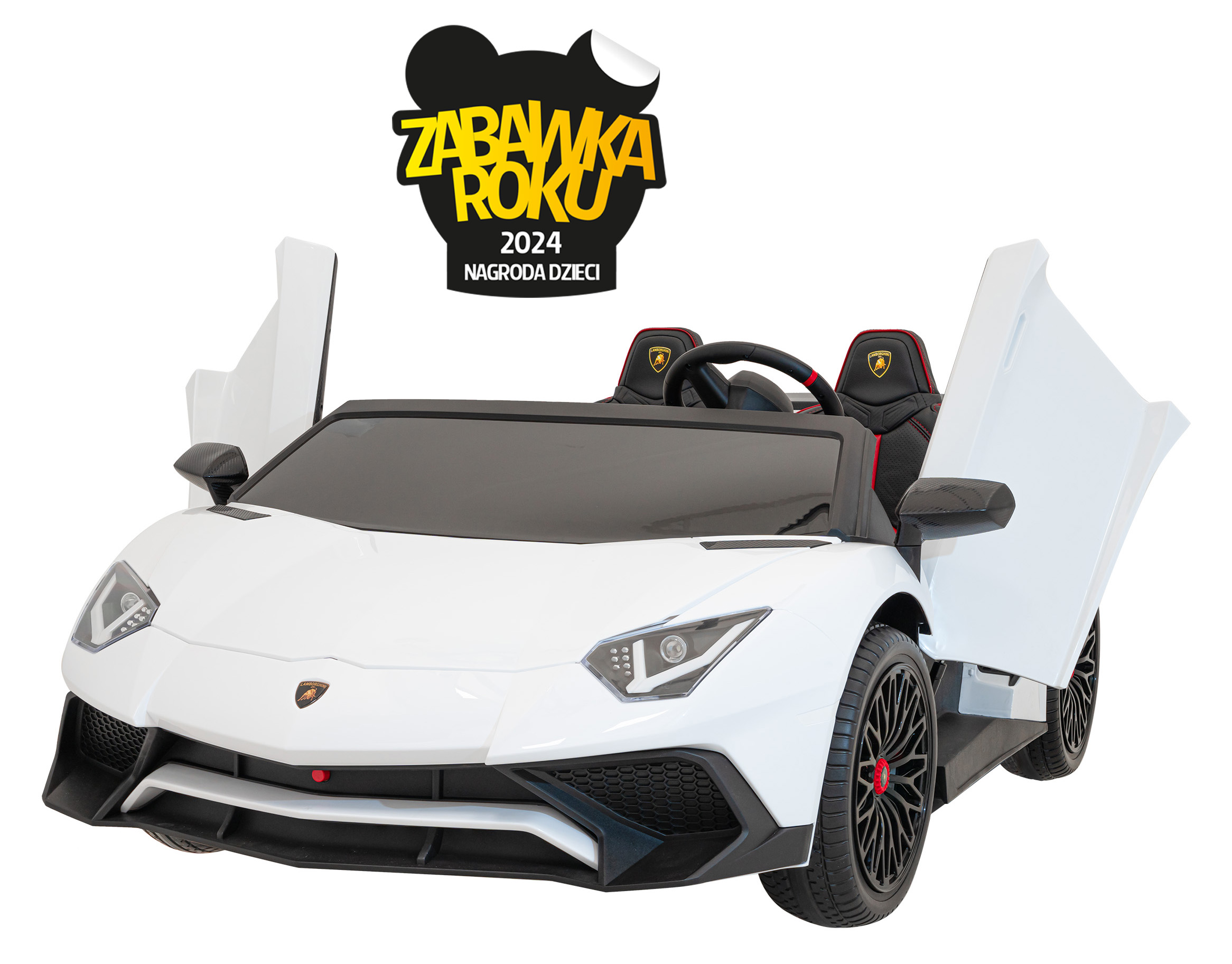 Auto Lamborghini Aventador SV na akumulator dla 2 dzieci Biały