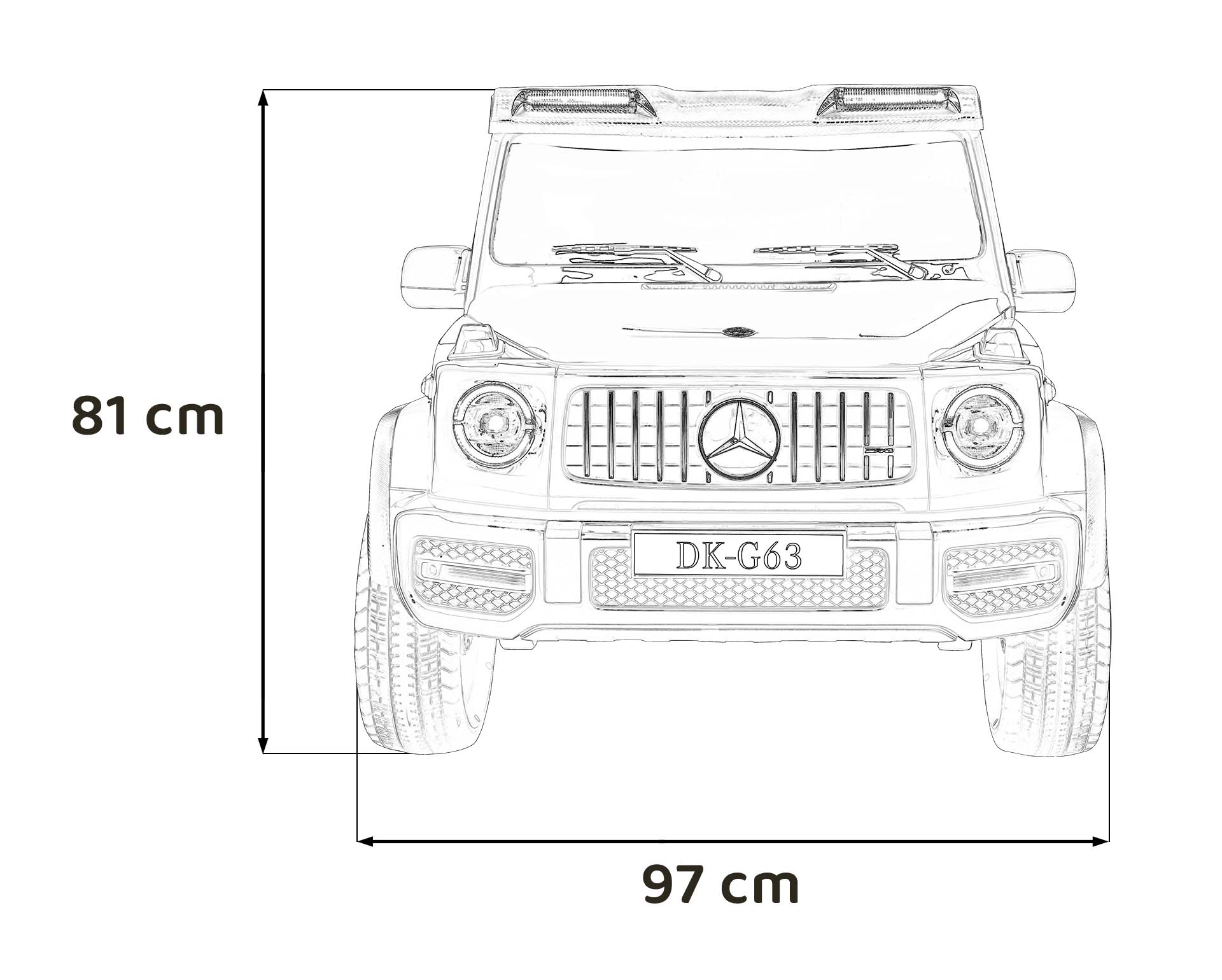 Pojazd Mercedes Benz G63 AMG XXL Czerwony