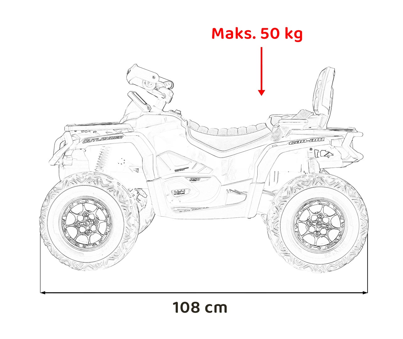 Quad Can Am Outlander ATV Szary