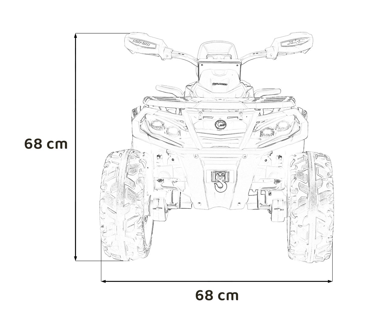 Quad Can Am Outlander ATV Szary