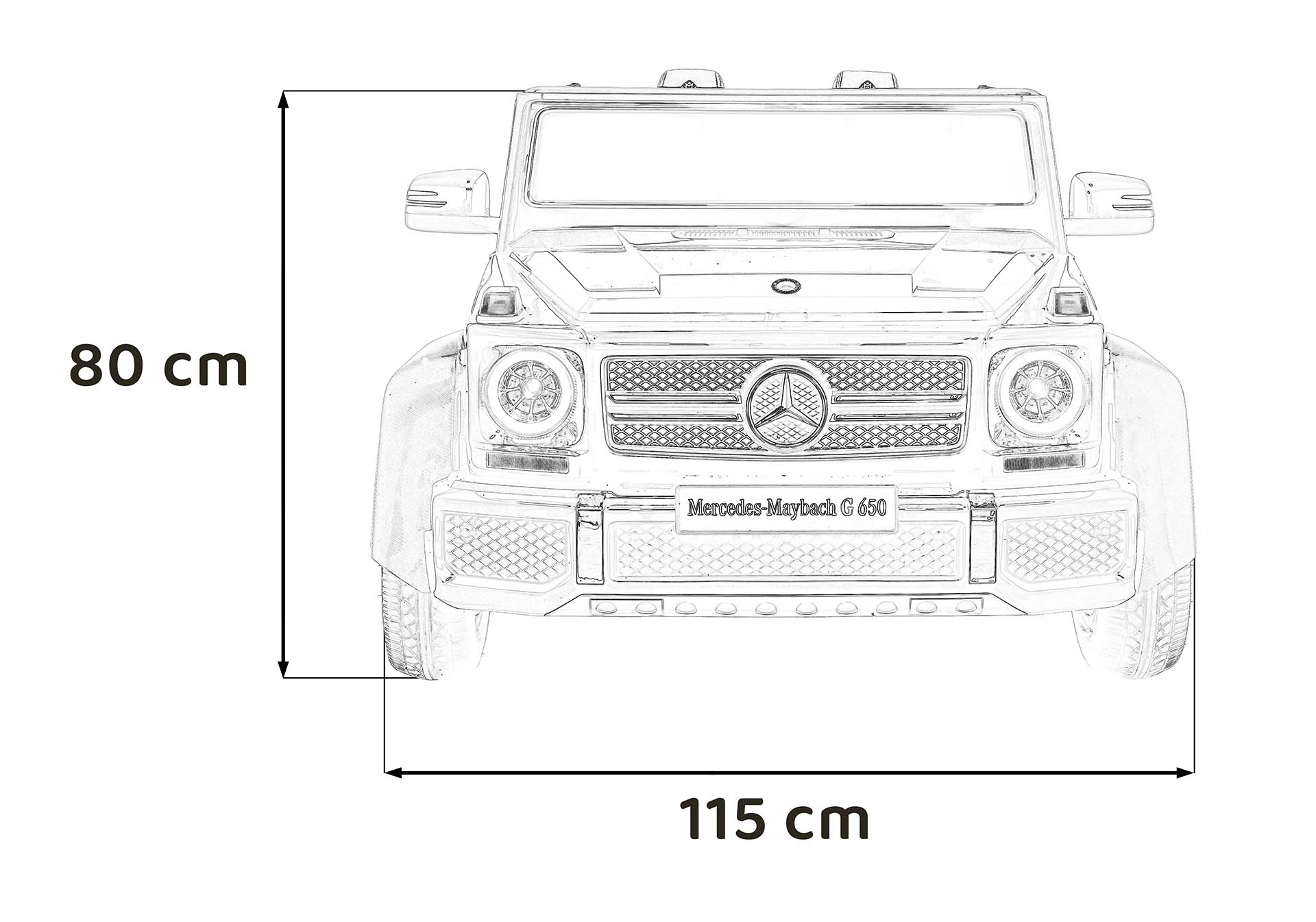 Pojazd Mercedes Benz MAYBACH G650 STRONG Niebieski