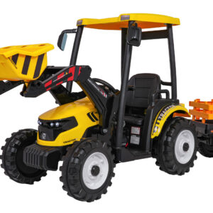 Pojazd MEGA Traktor D68 Z Przyczepką Żółty