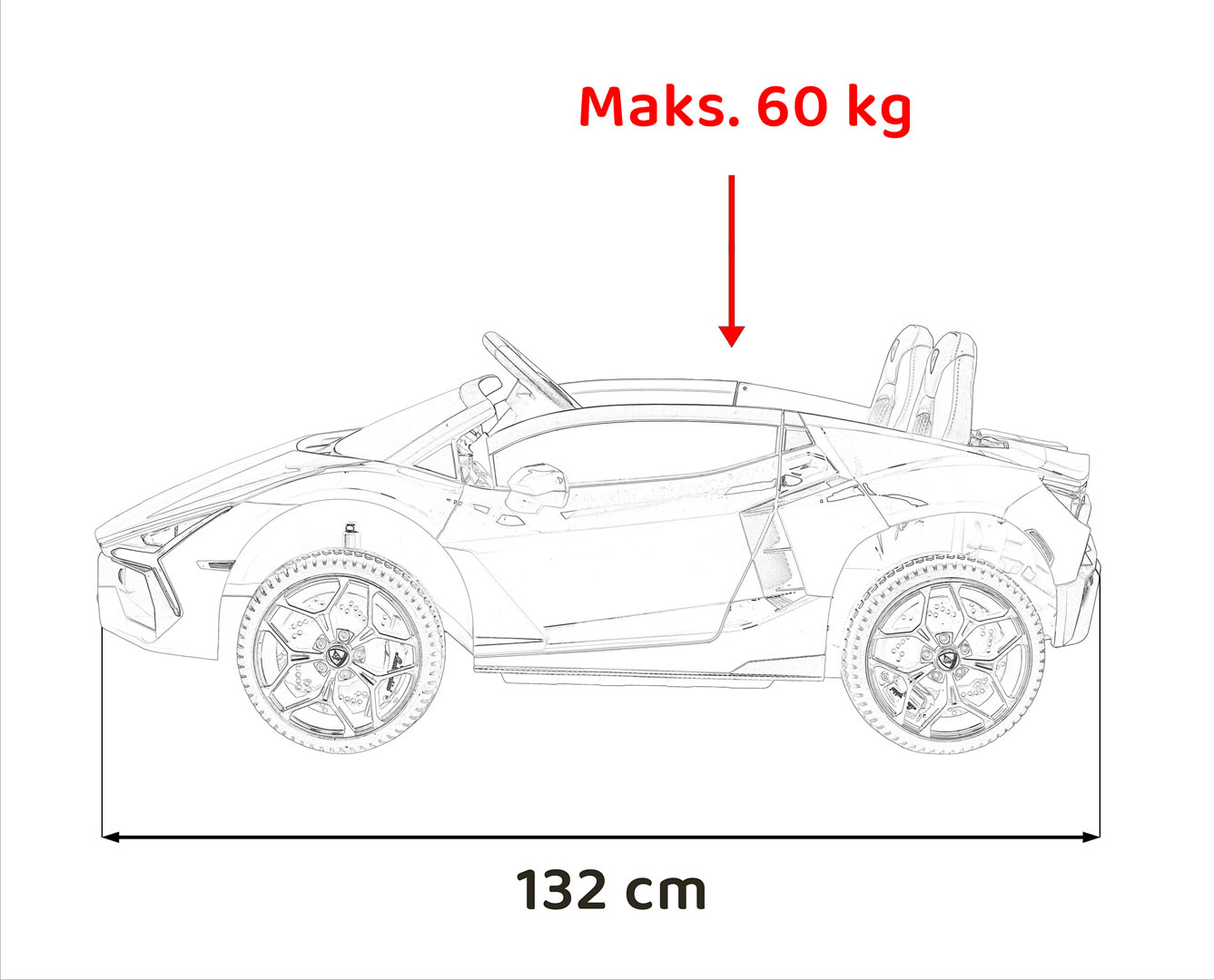 Pojazd Lamborghini Revuelto XL Czerwony