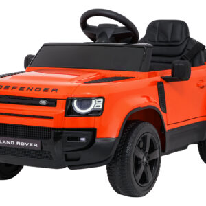 Auto Land Rover Defender pomarańczowe na akumulator dla dzieci + pilot R/C